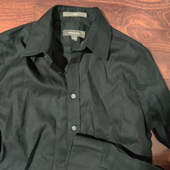 Men's Black Merona Shirt Small - Picture 2 of 2